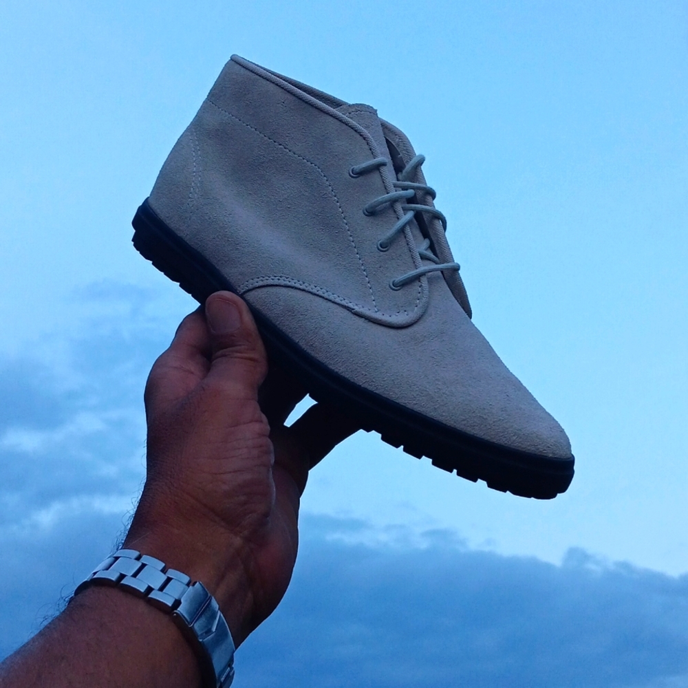 Vintage Keds Suede Chukka Style Ankle Boots Womens Size 8.5M Taupe 90s Lace Up